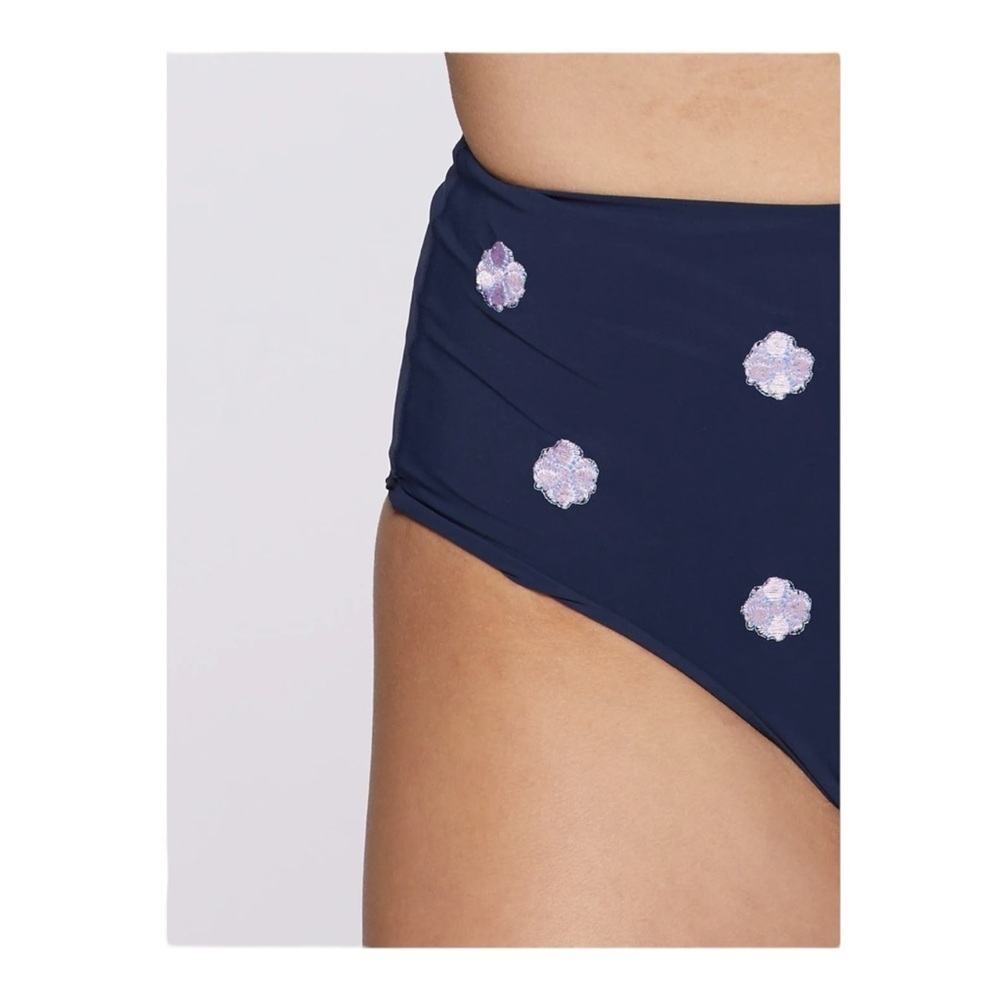 ANEMONE High Waisted Embroidered Cheeky Bottom - Black Floral NWT - Picture 3 of 7